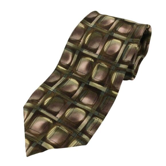 J Garcia Jerry Neck Tie Hieroglyphics 2007 Ltd Ed Brown Gold Collection 44 Silk - Picture 1 of 5